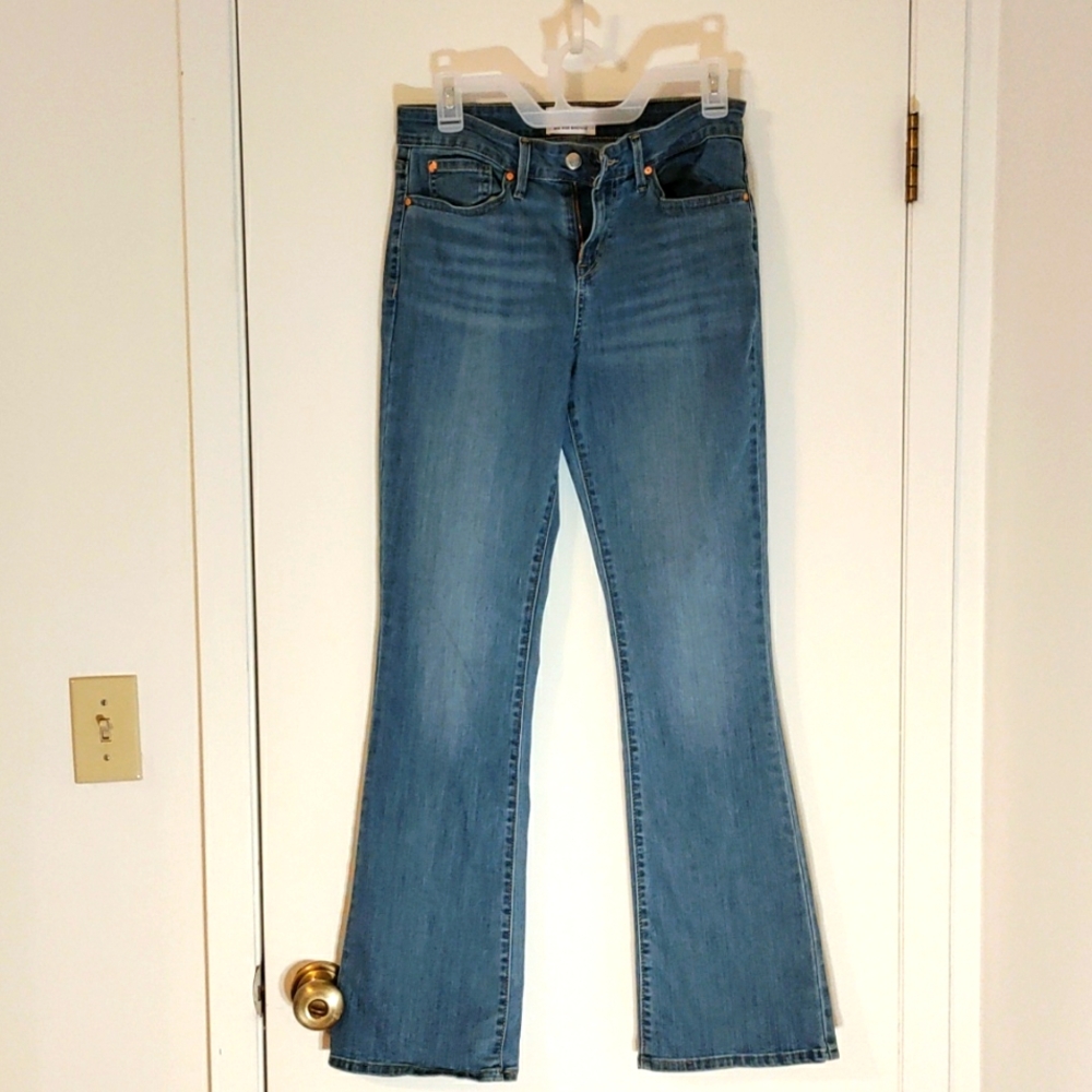 Like new blue jean flares.